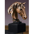 Horse Bust Award. 7-1/2"h x 5"w. Copper Finish Resin.